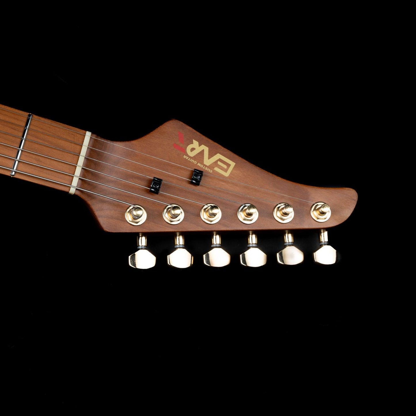 CLA-10XL-GD_headstock_back_view Eart Electric Guitars Chinese Lacquer Art CLA-10XL-GD