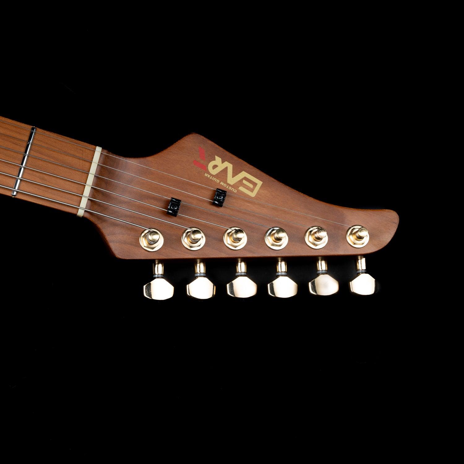 CLA-10XL-GD_headstock_back_view Eart Electric Guitars Chinese Lacquer Art CLA-10XL-GD
