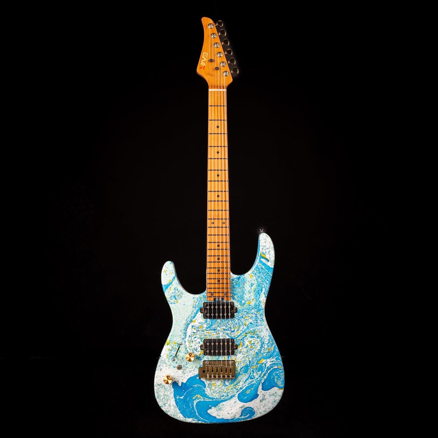CLA-10XL-GD_main_image Eart Electric Guitars Chinese Lacquer Art CLA-10XL-GD