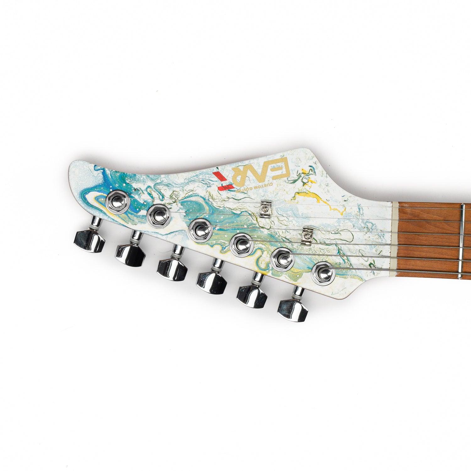 CLA-1E-PRO_headstock_front_view Eart Electric Guitars Chinese Lacquer Art CLA-1E-PRO