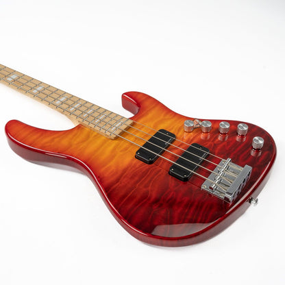 20220322132342 Eart Guitars, EB-004 Roasted Bookmatch Mahogany+Quilted Maple Bass