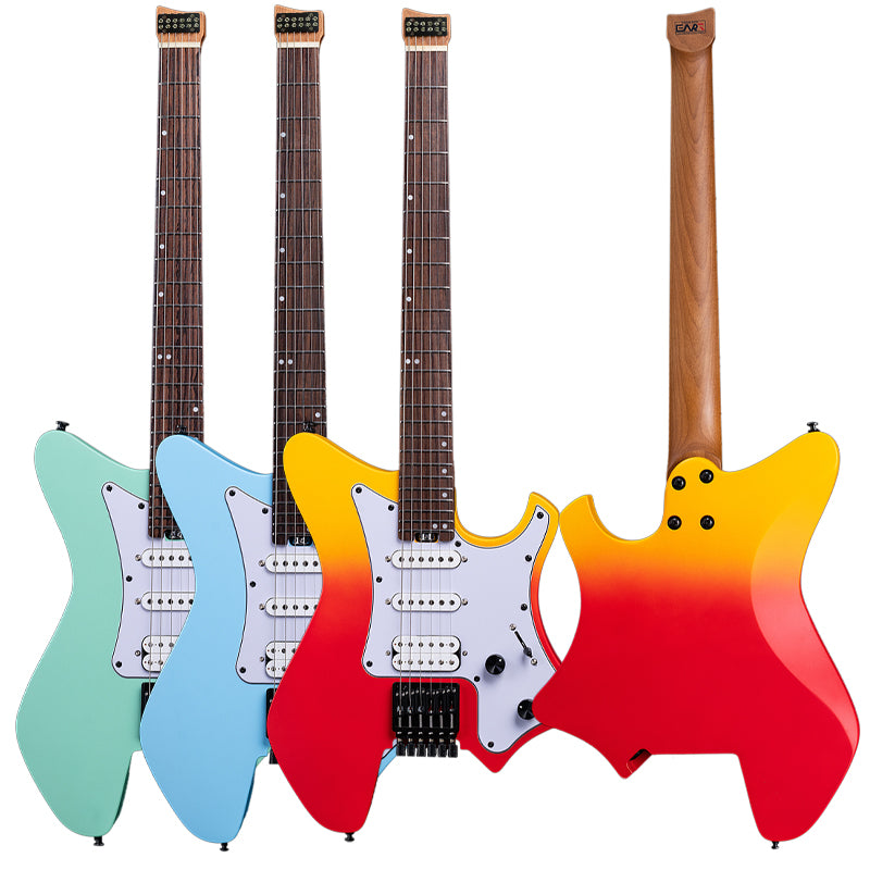 GP2P-SE_main_picture Eart Electric Guitars GW2P-SE, Youthful Energy, Roasted Mahogany, Lightweight Headless Guitar