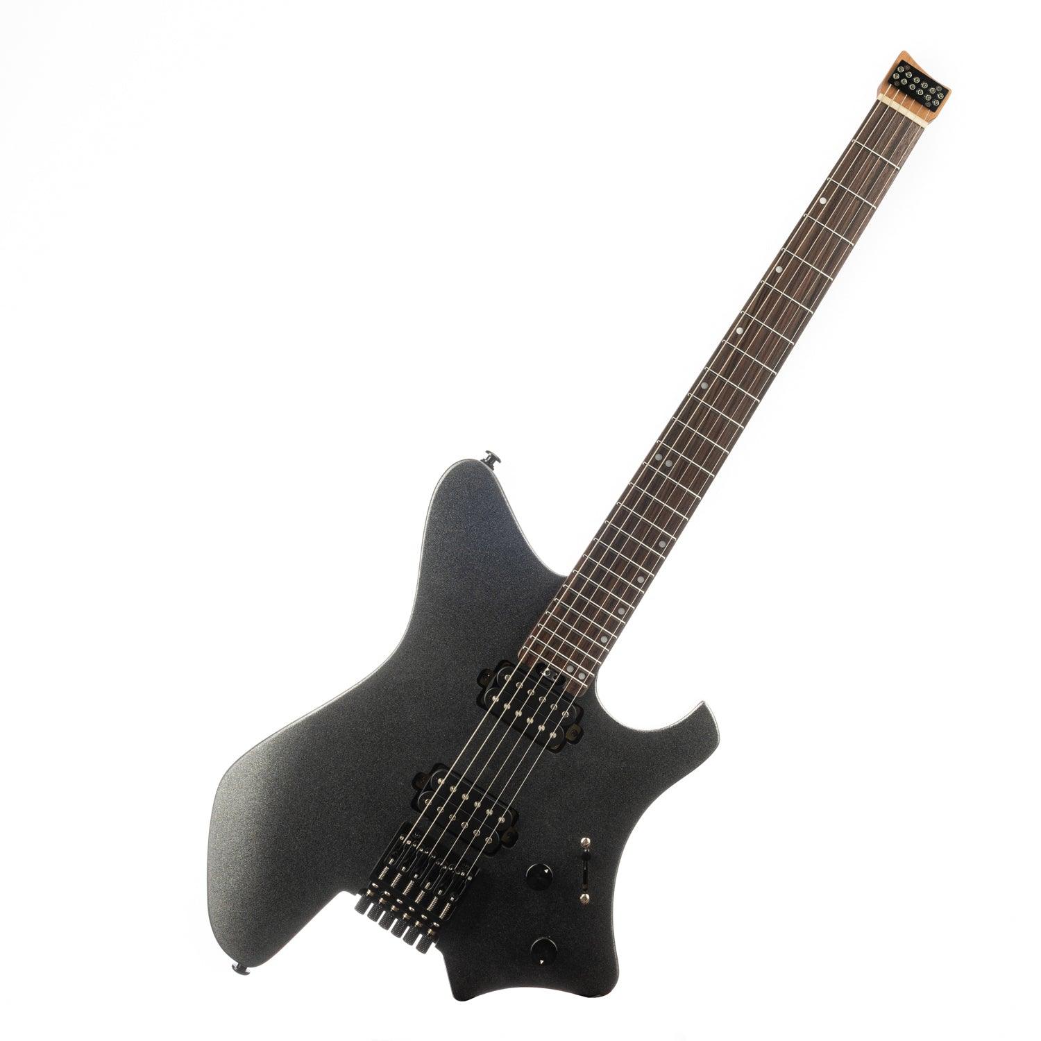 GW2-SE_black Eart Electric Guitars GW2-SE, Roasted Mahogany Body Best Headless Guitar, Headstockless Travel Guitar