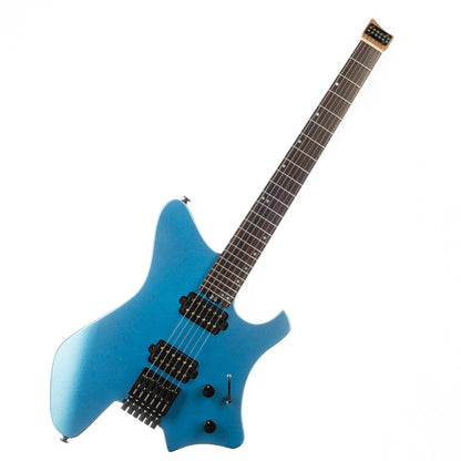GW2-SE_blue Eart Electric Guitars GW2-SE, Roasted Mahogany Body Best Headless Guitar, Headstockless Travel Guitar