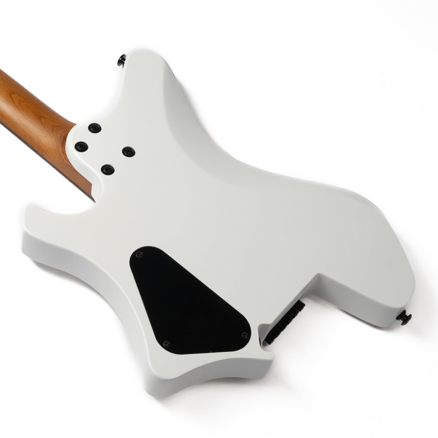 GW2-SE_body_back_view Eart Electric Guitars GW2-SE, Roasted Mahogany Body Best Headless Guitar, Headstockless Travel Guitar