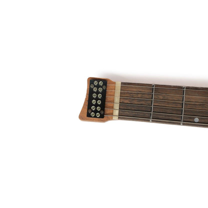 GW2-SE_headstock_new_system Eart Electric Guitars GW2-SE, Roasted Mahogany Body Best Headless Guitar, Headstockless Travel Guitar