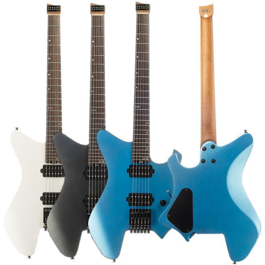GW2-SE_1_1 Eart Electric Guitars GW2-SE, Roasted Mahogany Body Best Headless Guitar, Headstockless Travel Guitar