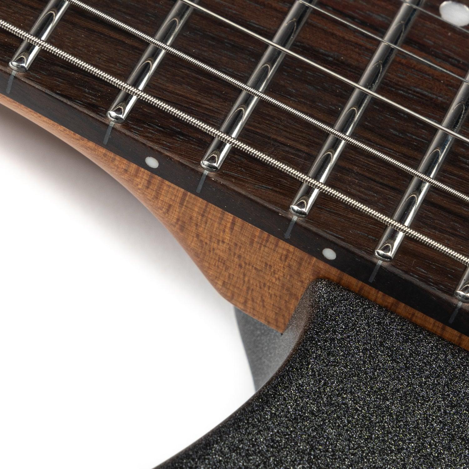 GW2-SE_neck_profile Eart Electric Guitars GW2-SE, Roasted Mahogany Body Best Headless Guitar, Headstockless Travel Guitar