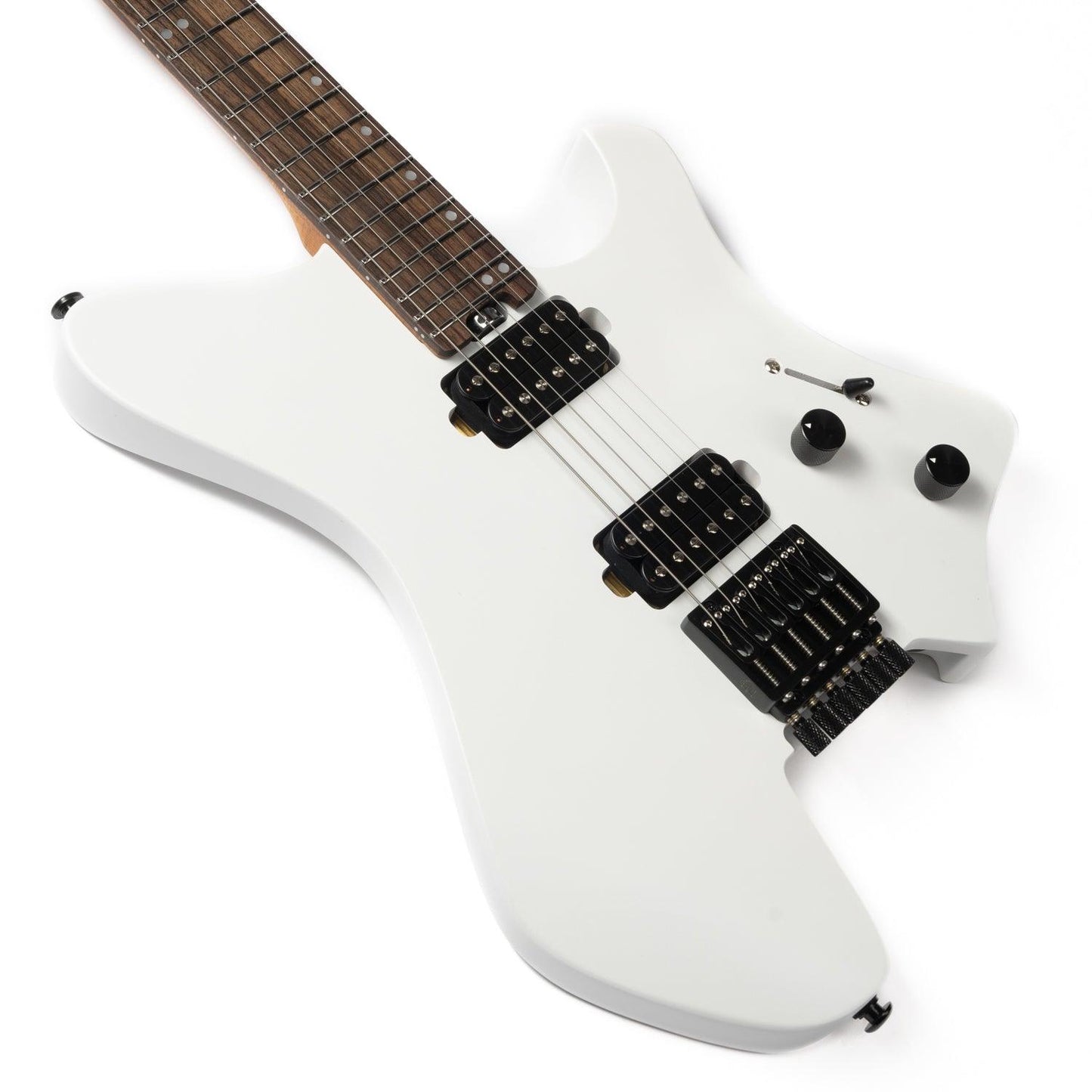 GW2-SE_white_color Eart Electric Guitars GW2-SE, Roasted Mahogany Body Best Headless Guitar, Headstockless Travel Guitar