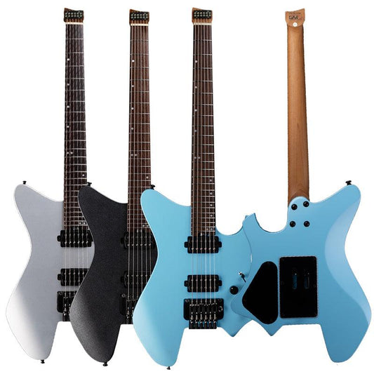 GW2-TE_1_1 Eart Electric Guitars GW2-TE, 6 String Headstockless Roasted Mahogany Headless Guitar