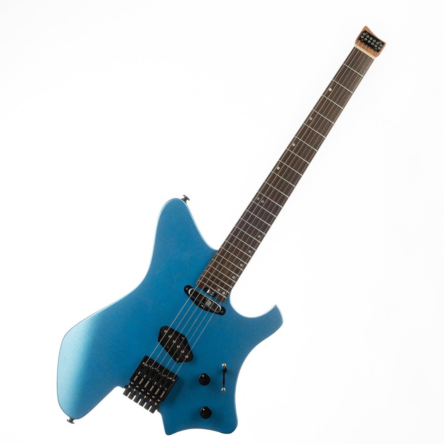 GW2T-SE_blue Eart Electric Guitars GW2T-SE, 6 String Headstockless Solid Headless Light Guitar