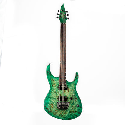 Eart Guitars, EX-H6-ULTRA Right Handed 6 Strings Electric Guitar, 2-Point Floating Tremolo Bridge,  Green Burst