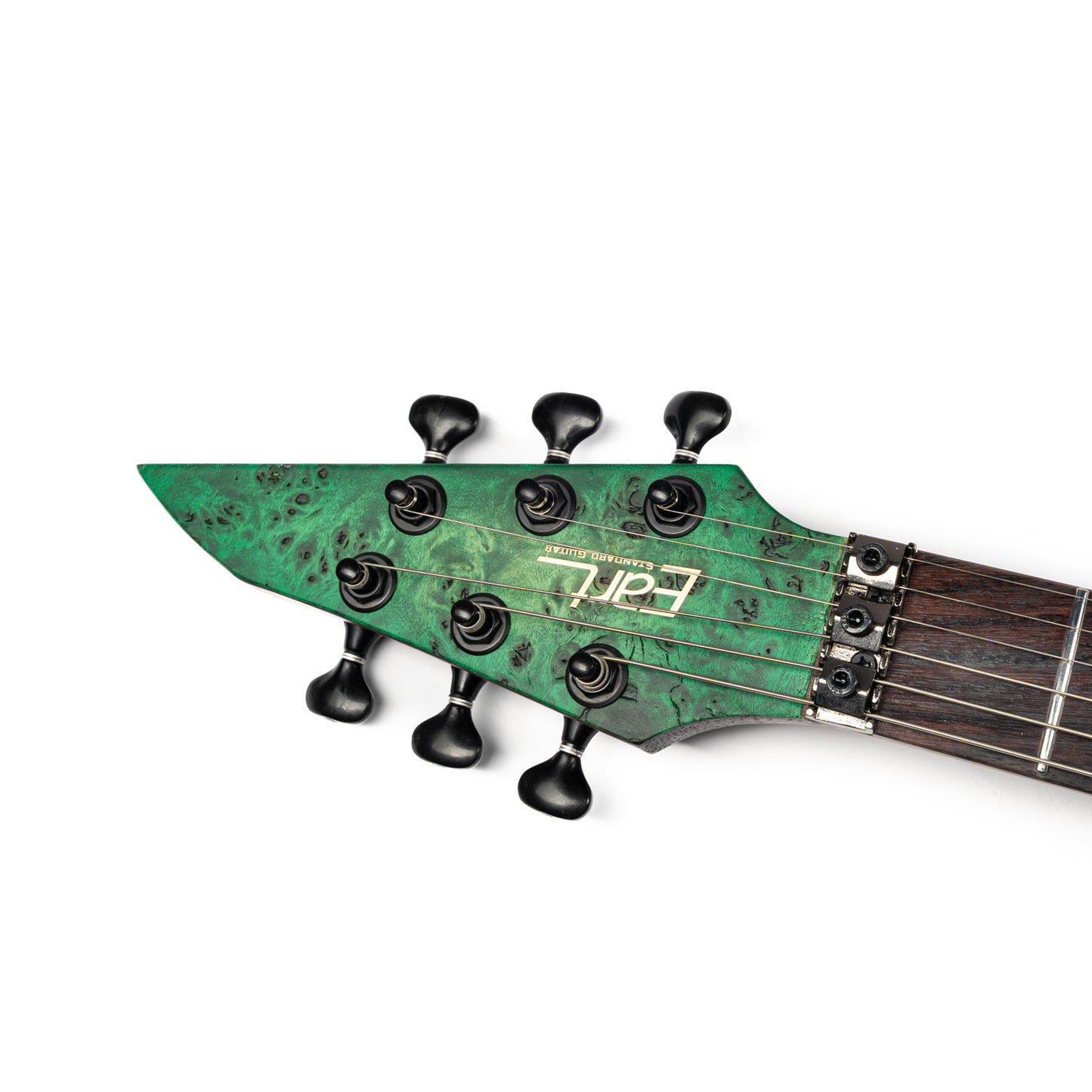 Eart Guitars, EX-H6-ULTRA Right Handed 6 Strings Electric Guitar, 2-Point Floating Tremolo Bridge,  Green Burst