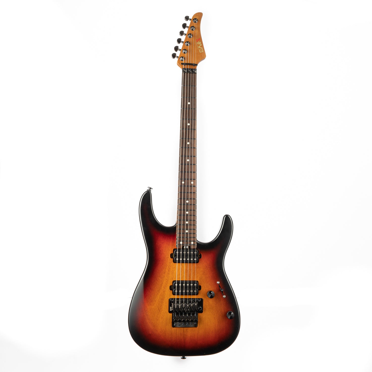 NK-1980_1 Eart Guitars, NK-1980, Floydrose Special Bridge, Roasted Book-match Mahogany Body Electric Guitar