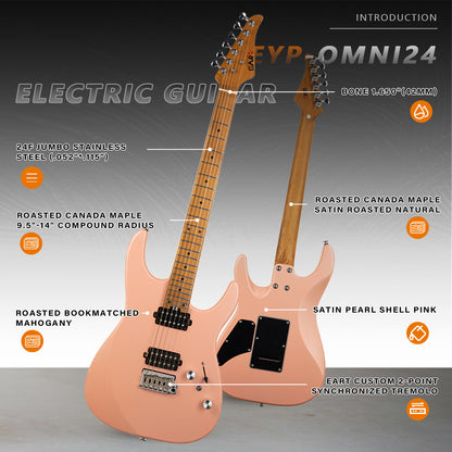 Omni24-introduction EART Guitars, EYP-Omni24, 6 String Metal Solid Body, The First Electric Guitar for Beginners