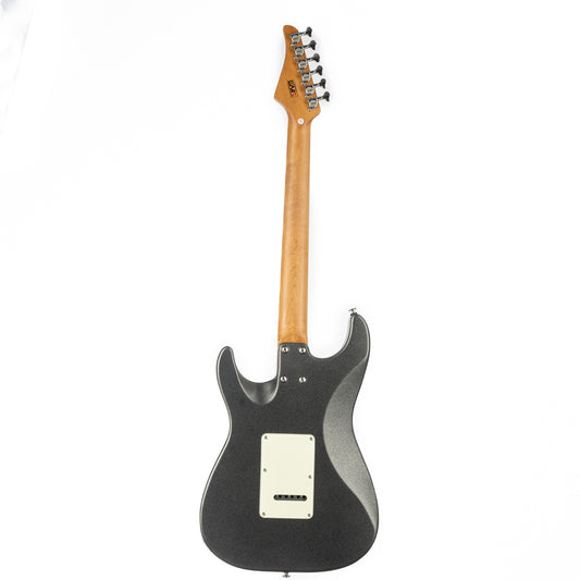 YMX-SG3_black_back Eart Guitars, YMX-SG3, SSS Ceramic Single Coil Pickups Vintage Style Electric Guitar, Metal Black