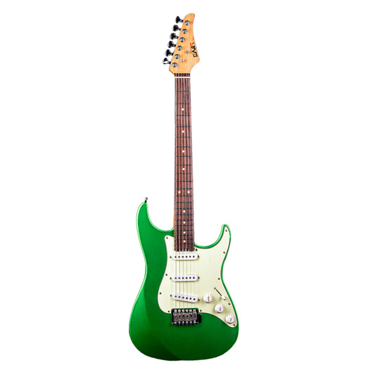 4_1_ebf04187-1262-4984-96db-e277ae60cb65 Eart Guitars, YMX-SG3, SSS Roasted Book-match Mahogany Body Vintage Style Electric Guitar, Pearl Green