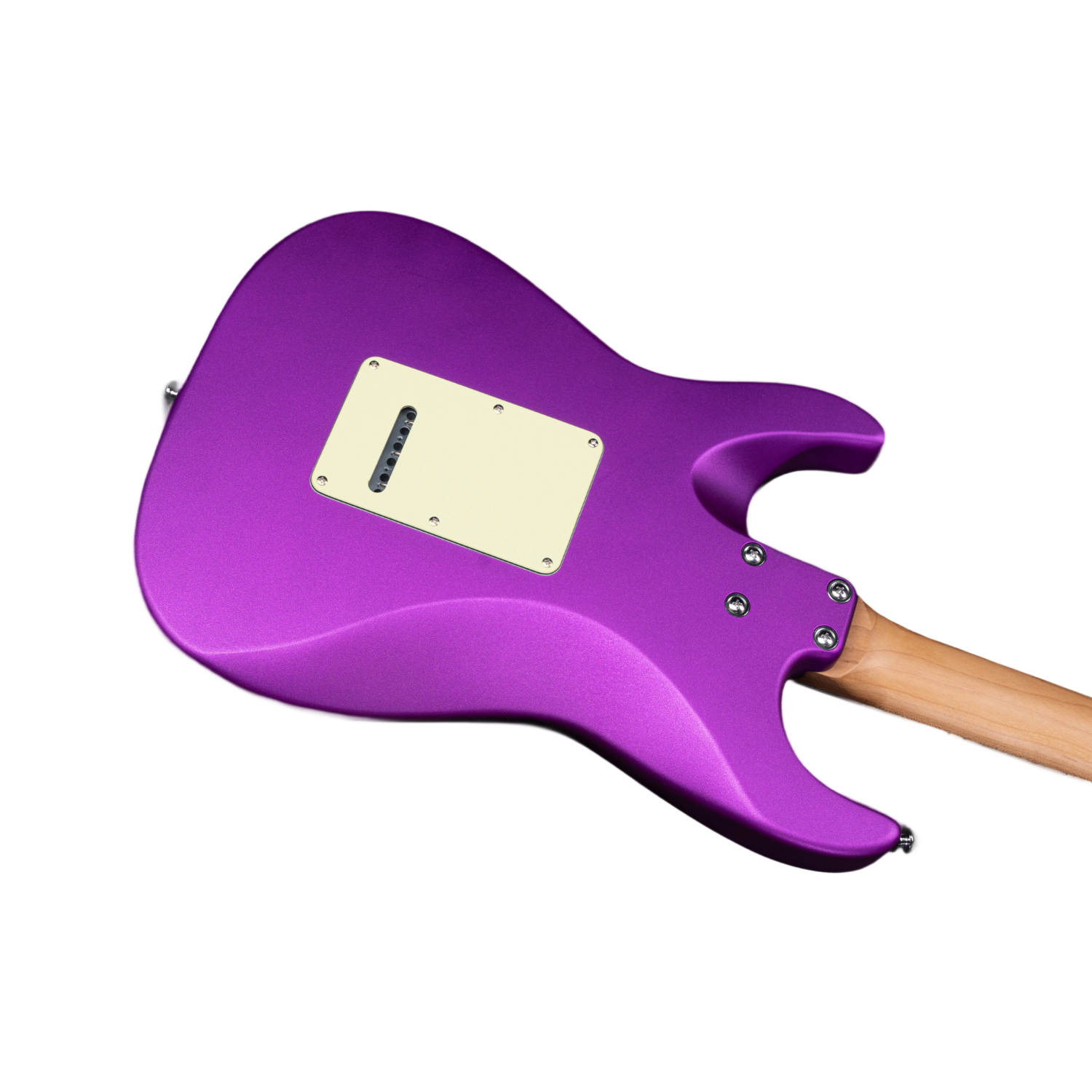 2_3cdb3f43-0cde-4e02-8bb8-38493262b968 Eart Guitars, YMX-SG3, SSS Roasted Book-match Mahogany Body Vintage Style Electric Guitar, Pearl Purple