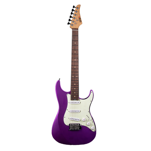 3_1_bd971685-8972-405a-a228-ffe96d5e0b43 Eart Guitars, YMX-SG3, SSS Roasted Book-match Mahogany Body Vintage Style Electric Guitar, Pearl Purple