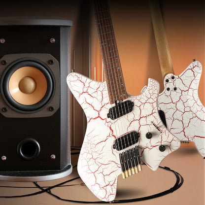 eart_electric_guitar_gw-6f_red Eart Guitars, GW-6F, 6 Strings, 3-Way Switch,1 Tone,1 Volume Fixed Bridge Headless Electric Guitar
