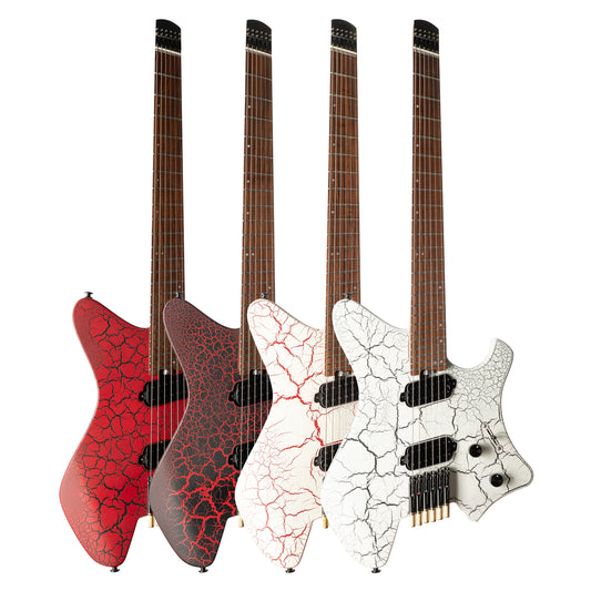 gw-6f Eart Guitars, GW-6F, 6 Strings, 3-Way Switch,1 Tone,1 Volume Fixed Bridge Headless Electric Guitar