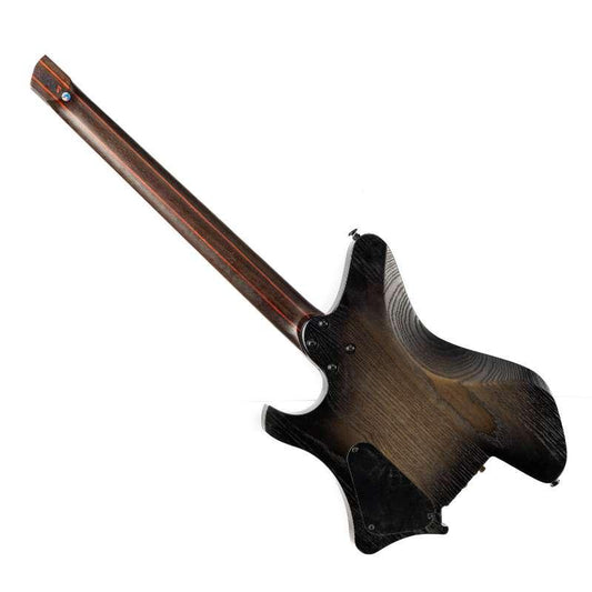 gw2-pro_black_burst_back Eart Guitars, GW2-Pro, 6 Strings 57PRO Alnico-V Set Pickups Headless Electric Guitar, Black Burst