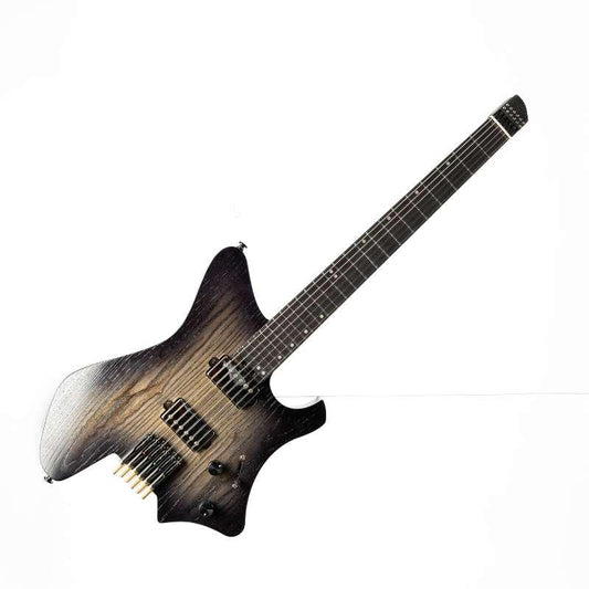 gw2-pro_black_burst_main Eart Guitars, GW2-Pro, 6 Strings 57PRO Alnico-V Set Pickups Headless Electric Guitar, Black Burst