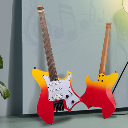 gw2p-se_guitar Eart Electric Guitars GW2P-SE, Youthful Energy, Roasted Mahogany, Lightweight Headless Guitar