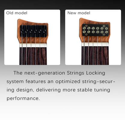 gw2t-se_1_0d72f038-ba42-4903-9039-2c7fc8ffb56e Eart Electric Guitars GW2T-SE, 6 String Headstockless Solid Headless Light Guitar