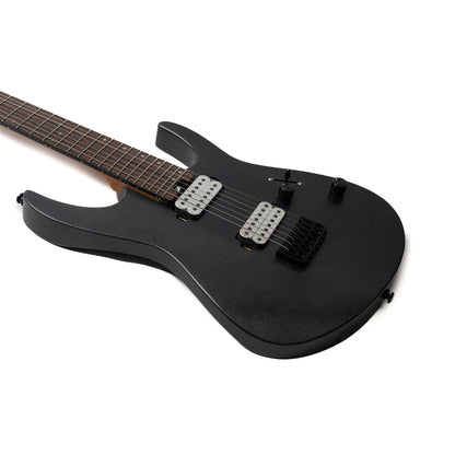 h7-sebodyfront Eart Guitars, H7-SE, 7-String Roasted Mahogany Electric Guitar, 5pc Roasted Maple+Padauk Neck, India Rosewood Fretboard