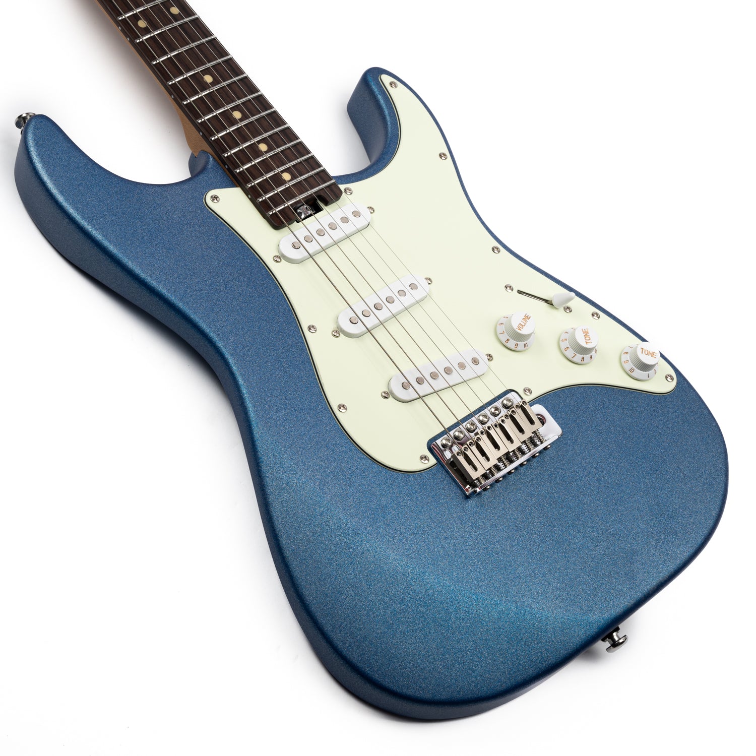 mmexport1716045927992_1 Eart Guitars, YMX-SG3, SSS Ceramic Single Coil Pickups Vintage Style Electric Guitar, Pearl Blue