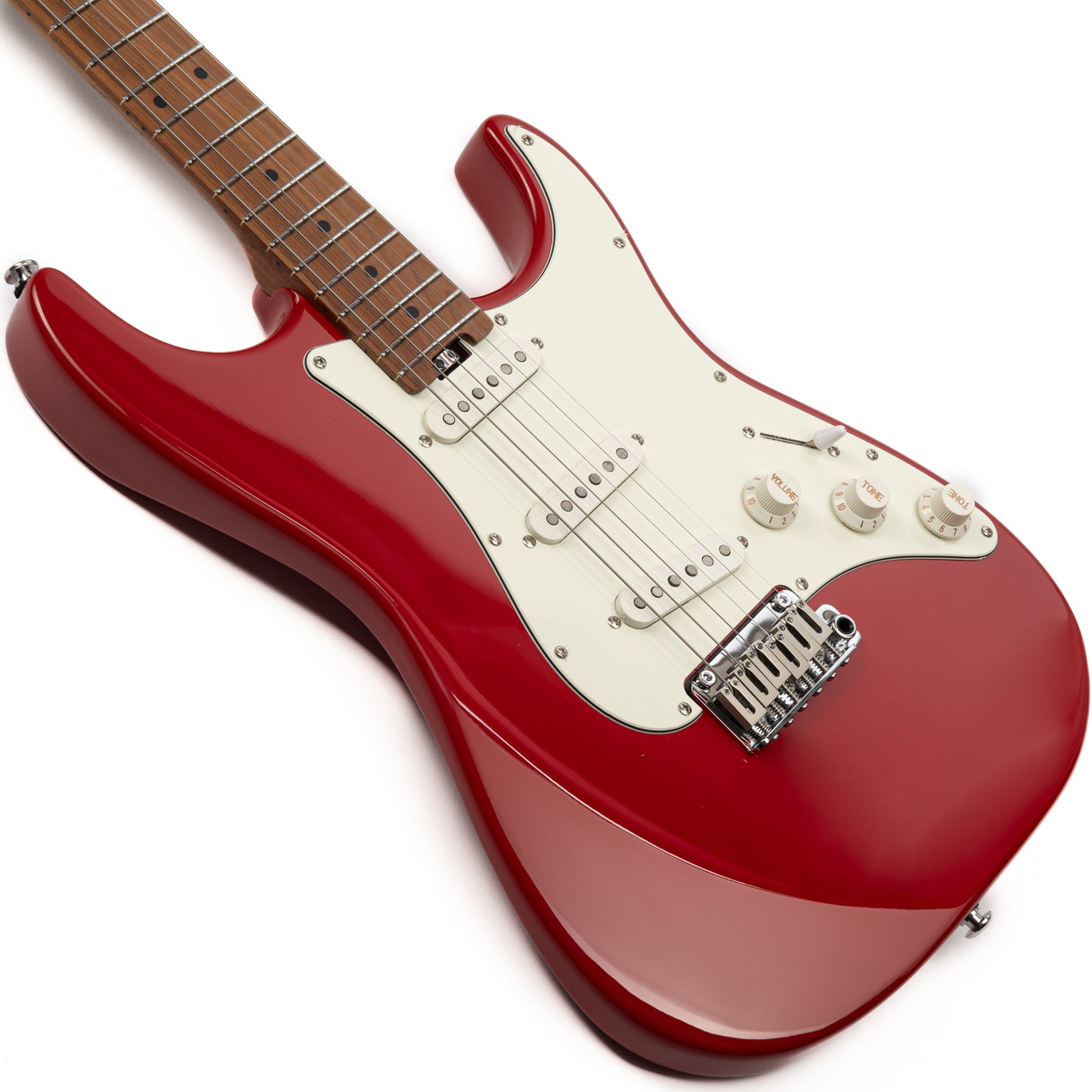mmexport1718721119876_1 Eart Guitars, NK-VS60, 2-Point Synchronized Tremolo Bridge Alnico V Pickups Classic Electric Guitars, Red