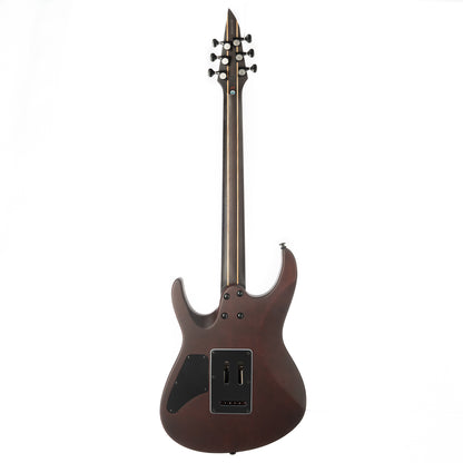 Eart Guitars, EX-H6-ULTRA 6 Strings Tremolo Electric Guitar, Roasted Bookmatch Mahogany+Poplar Burl Body, Honey Burst