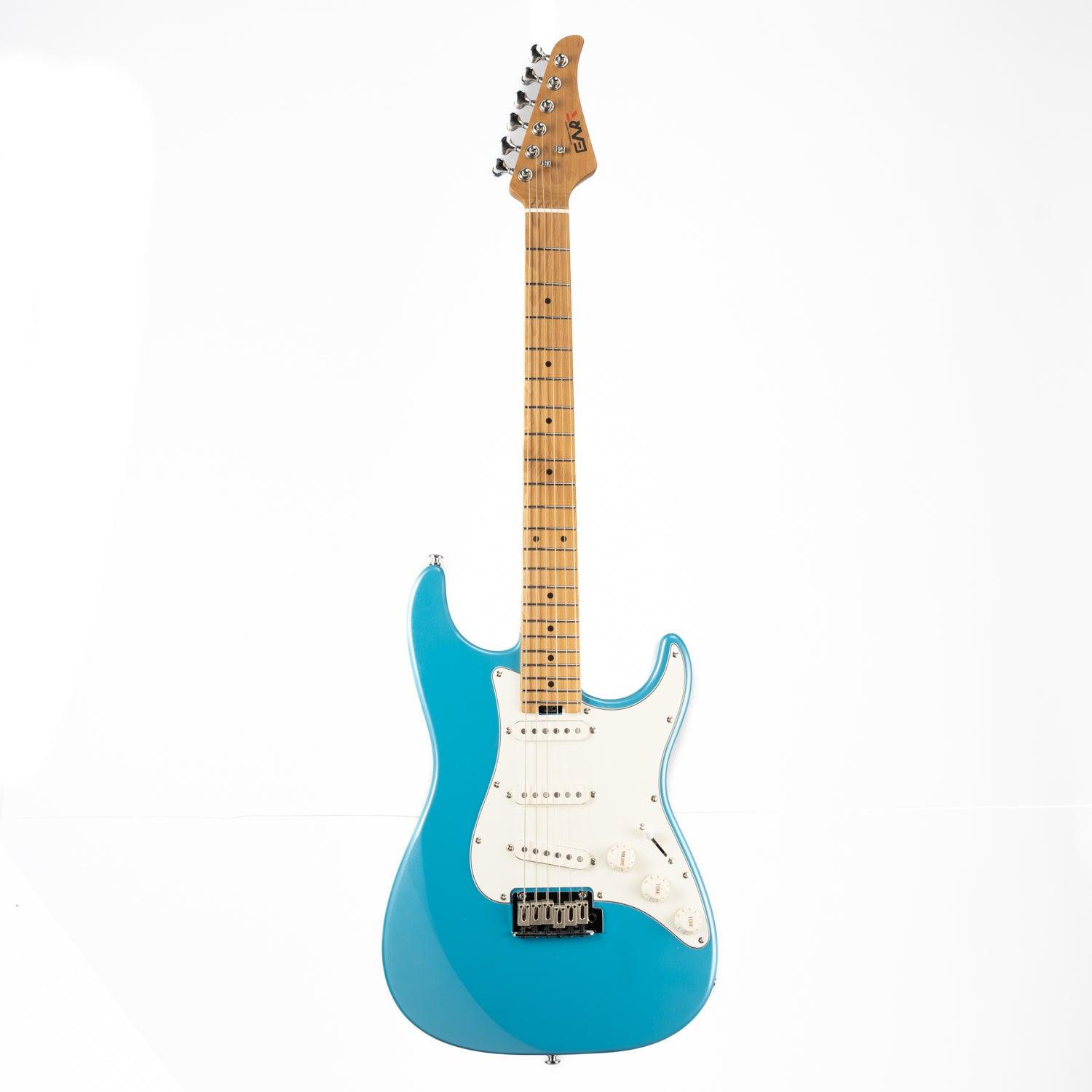 nk-vs60_blue_front_main Eart Guitars, NK-VS60, 2-Point Synchronized Tremolo Bridge Alnico V Pickups Classic Electric Guitars, Pearl blue