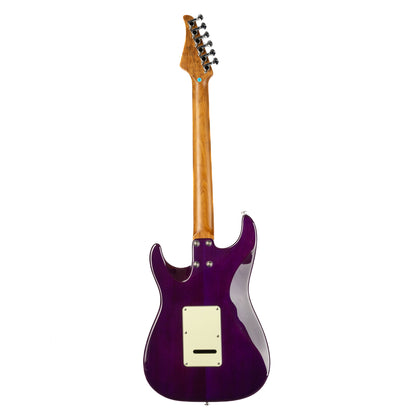 Eart Guitars, NK-C3N, Roasted Bookmatch Mahogany+Flame Maple Body Modern Electric Guitar, Purple